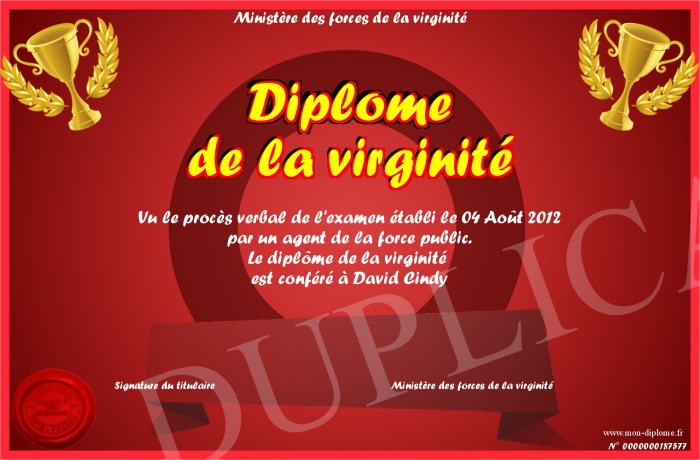 Certificat denterrement de vie de célibataire